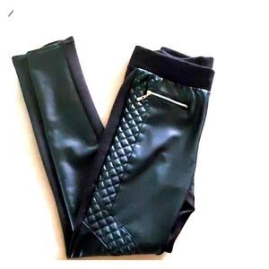 Faux leather  moto leggings